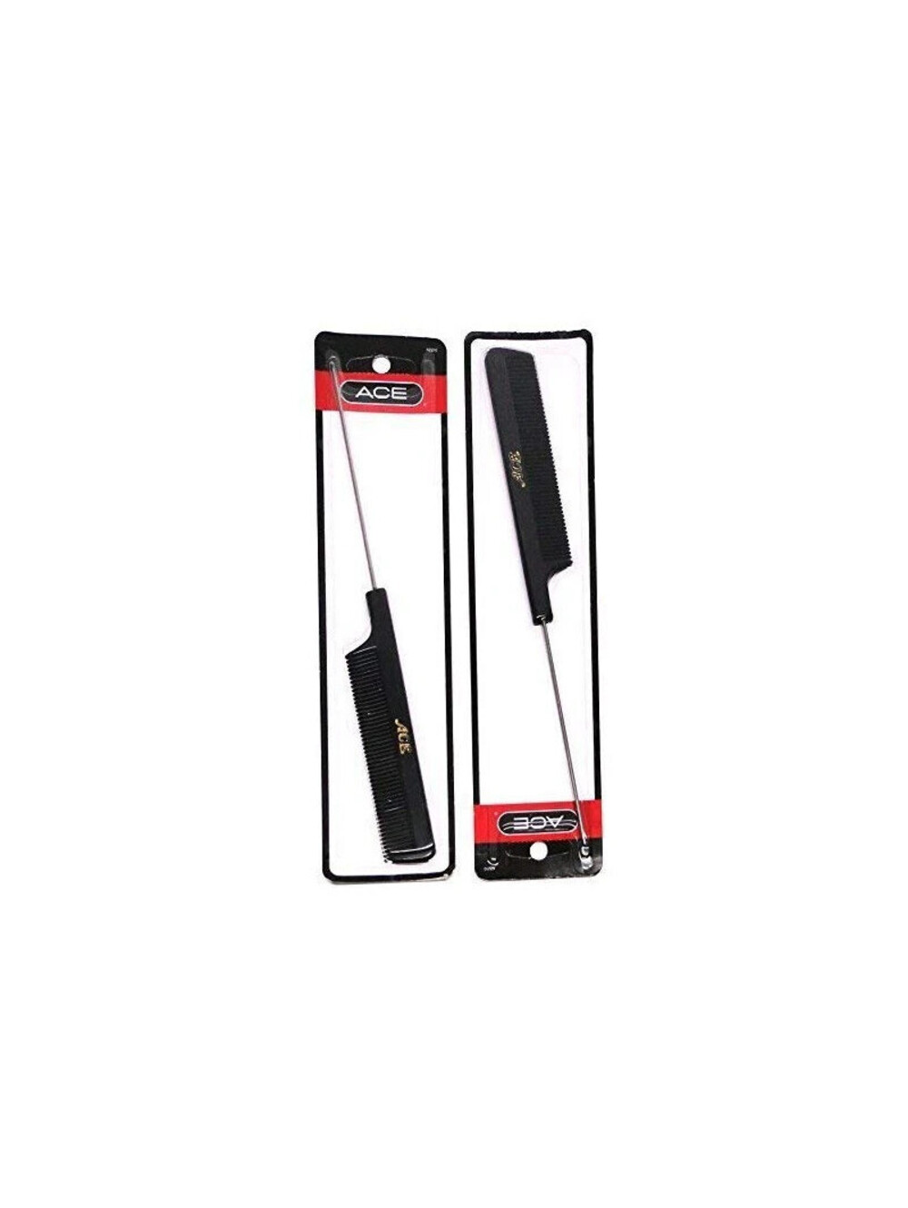 ACE All Purpose Rat Tail Comb w/ Metal Tail – 6 Pack | Professional Styling | Ne